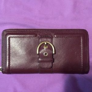 Maroon Coach wallet